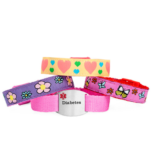 Girls Sports Strap Set with Diabetes Tag