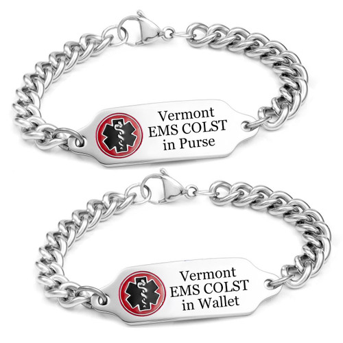 Vermont COLST EMS Bracelet Order in Purse or Wallet