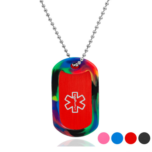 Color My World Medical Dog Tags Necklace