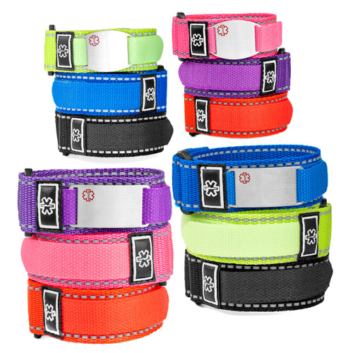 Variety Sports Strap Medical Bracelets & ID Tags Pack
