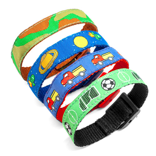 4 Large Boys Sports Straps Pack for Medical Tags