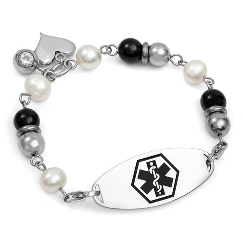 Engraved Charms Medical Alert Bracelet