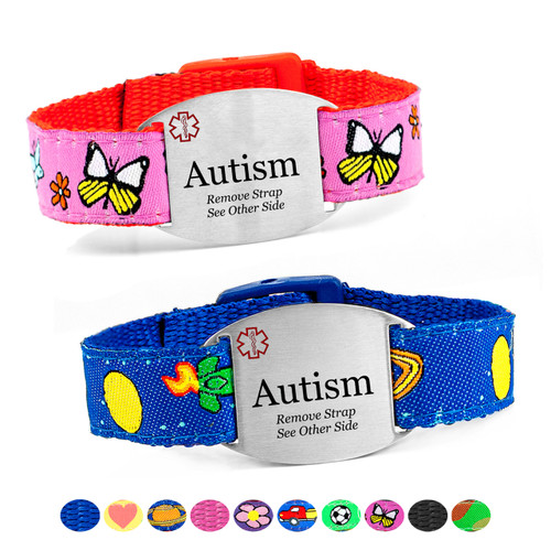 Engraved Autism Bracelet for Children in Multiple Patterns