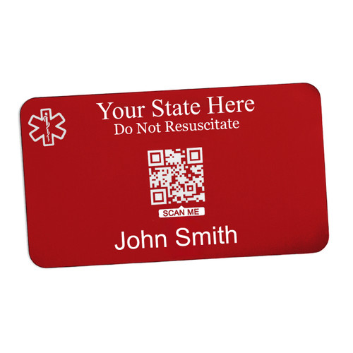 South Carolina Aluminum QR Medical Wallet Card