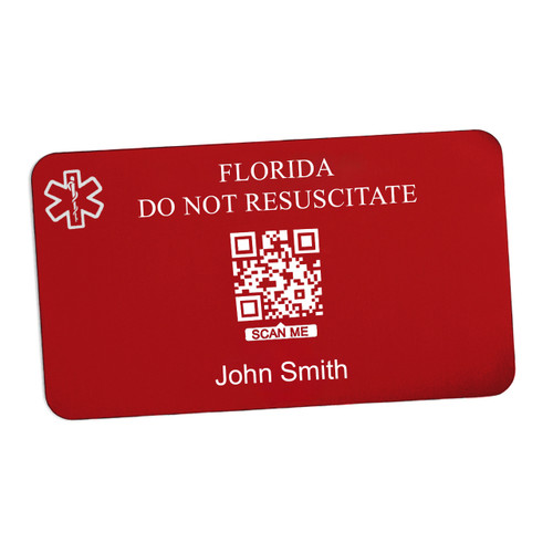 Florida Aluminum QR Medical Wallet Card