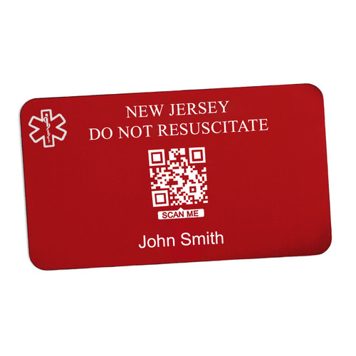 New Jersey Aluminum QR Medical Wallet Card