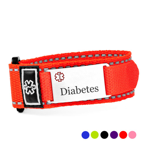 Durable Sport Strap Diabetic Bracelets in Various Colors