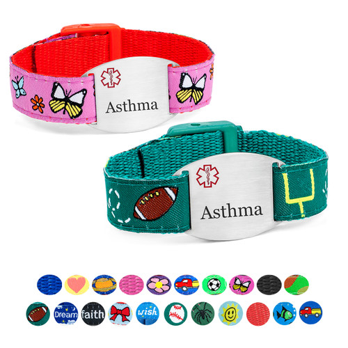 Fun Kid Asthma Bracelets in Many Styles