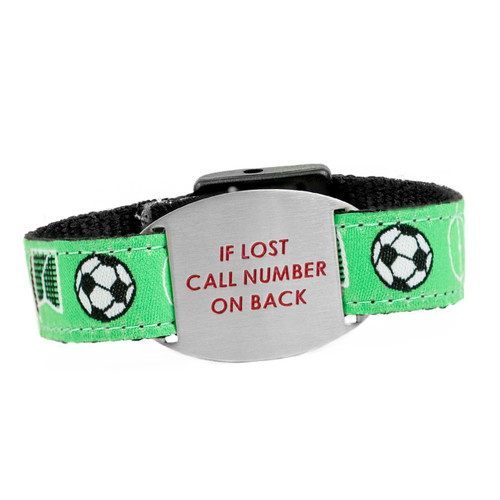 Soccer Star Safety Bracelet for Children Fits 4 - 8 In Arms