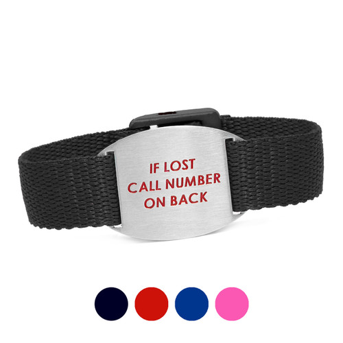 Colorful Safety Kids ID Bracelets  Fits 4 - 8 In Wrists