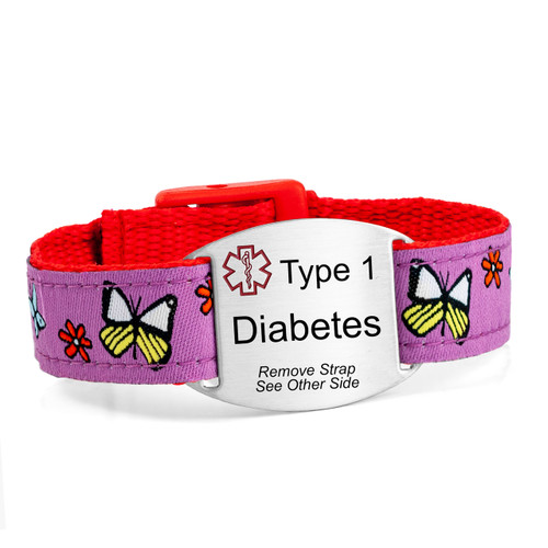 Butterfly Type 1 Diabetes Bracelet