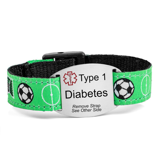 Soccer Strap Type 1 Diabetes Bracelet