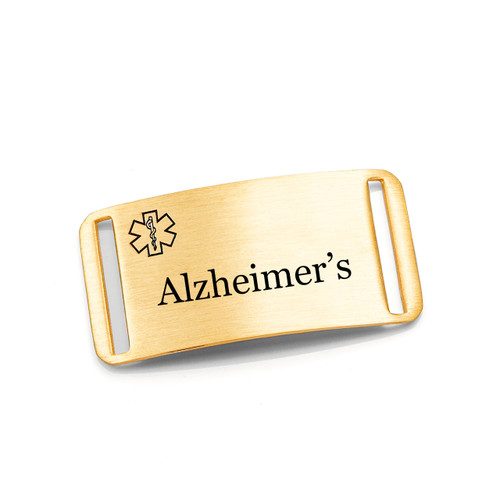 Gold Plated Alzheimer's Tag