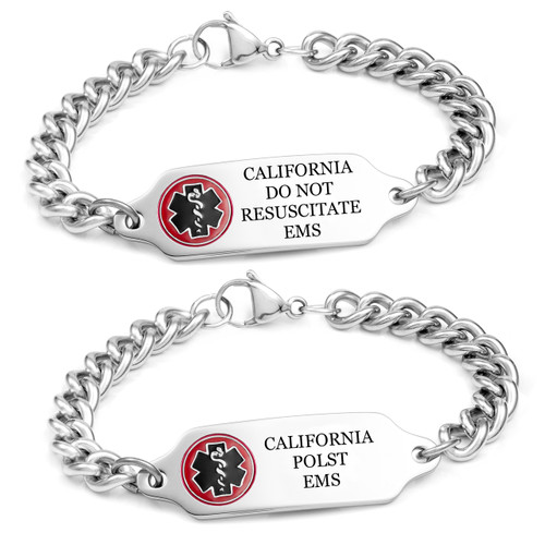 California DNR / POLST Medallion Bracelet 7 - 9 In