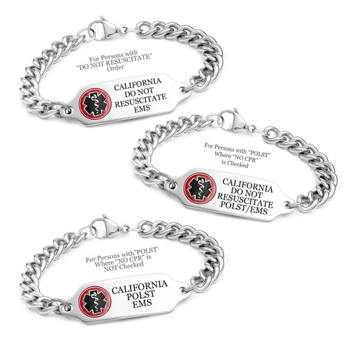 California DNR / POLST Medallion Bracelet 6 - 10 In