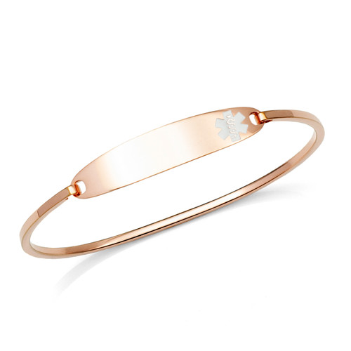 Lesly Rose Gold Medical Alert Bracelets for Women