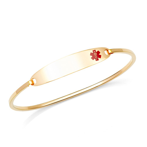 Lesly Gold Medical Bangle Bracelets