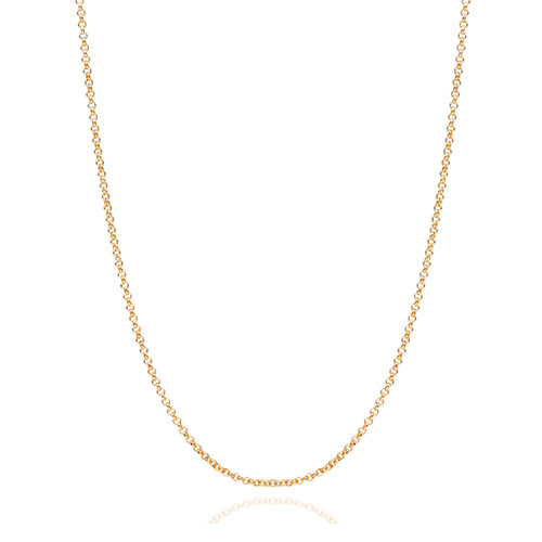 14K Gold Plated Sterling Rolo Neck Chain 1.5mm