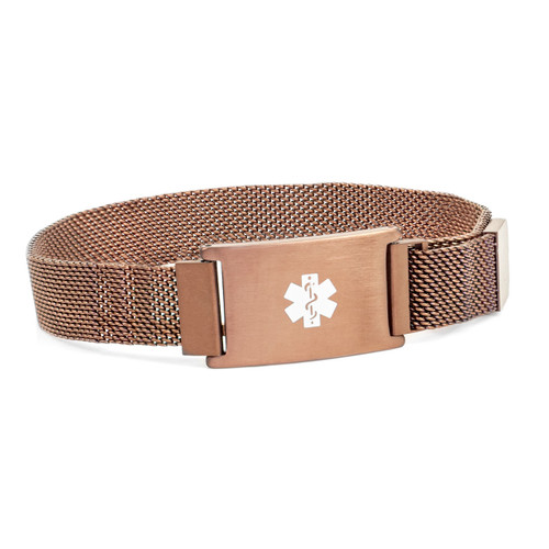 Rose Gold Stainless Magnetic Closure Medical Bracelet