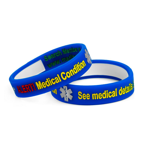 Large Blue Mediband - Write On Bracelet