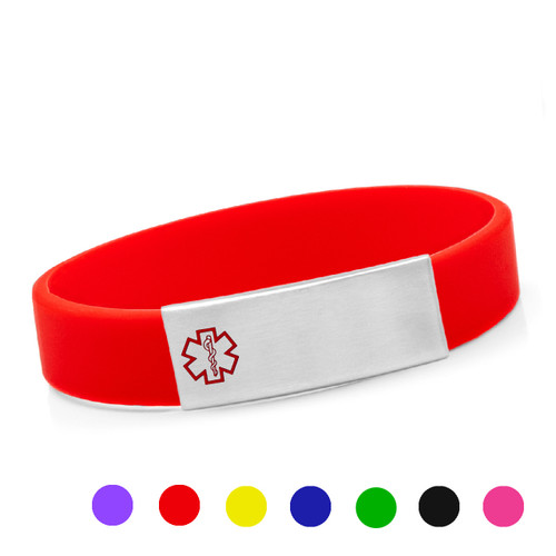 Silicone Medical Alert Bracelet