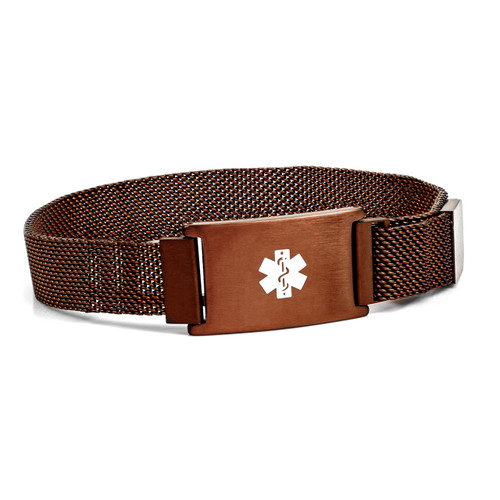 Adjustable Coffee Color Medical Bracelet