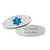 Fancy 3D Medical ID Tag with Blue Symbol Stainless
