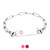 Paper Clip Chain Medical Bracelets for Women |  Red or Pink