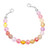 Pastel Crystal Beaded Medical Alert  Bracelet with Heart Tag