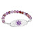 Purple Crystal Beaded Medical Bracelet for Women