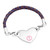 Pink or Purple Leather Heart Tag Medical Bracelet for Kids