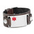 Genuine Brown Leather Bracelet with Medical ID Tag