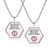 New Mexico DNR MOST Pendant-CR5480PNNMC, two medical alert pendants with hexagon shapes and red and white color, featuring emergency instructions for EMS in case of resuscitation preferences.