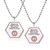 Minnesota DNR POLST Pendant-CR5268PNMNC, emergency medical alert pendants with engraved messages indicating 'Minnesota EMS Do Not Resuscitate POLST in Purse' and 'Minnesota EMS Do Not Resuscitate POLST in Wallet', designed for medical identification.