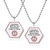 Louisiana DNR Pendant-CR5314PNLA1C, two emergency medical service prevention pet tags with chain, detailing 'Louisiana EMS Do Not Resuscitate' for order in purse and wallet with red border and medical symbol.