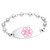 Girls Pink Medical Bead Bracelet