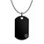 Engraved Black Steel Medical Dog Tag Necklaces