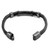 Black on Black Sleek Leather Medical ID Bracelet