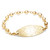 Gold Beaded Medical Bracelet with Designer Tag Gold Beaded Medical Bracelet with Designer Tag