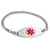 Red Designer Tag Medical ID Bracelet Red Designer Tag Medical ID Bracelet