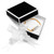 Black and White Gift Box with White Bow for Jewelry