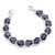 Shimmering Purple Bead Stretch Medical ID Bracelet