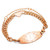 Rose Gold Medical Bracelet with Heart Charms