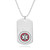 Oneida Medical ID Stainless Dog Tag Red Emblem Oneida Medical ID Stainless Dog Tag Red Emblem