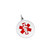 Sterling Silver Round Medical Alert Charm