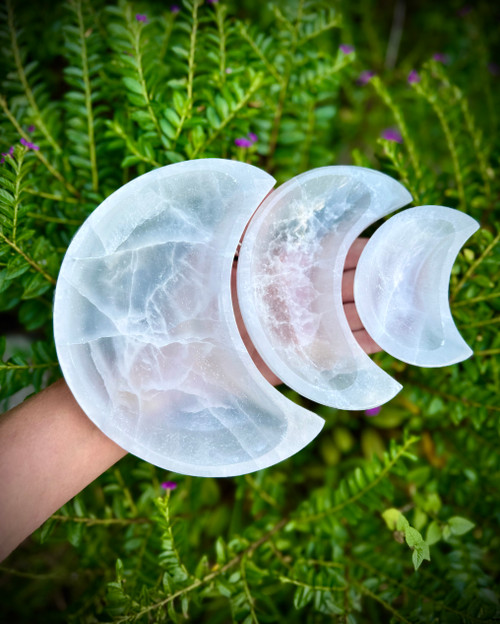 Selenite Moon Bowl Selenite Moon Bowl