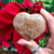 Peach moonstone heart