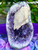 Amethyst Cluster with UV Reactive Dog Tooth Calcite Inclusion