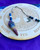 Chakra pendulum with selenite and blue kyanite beads and a moon charm