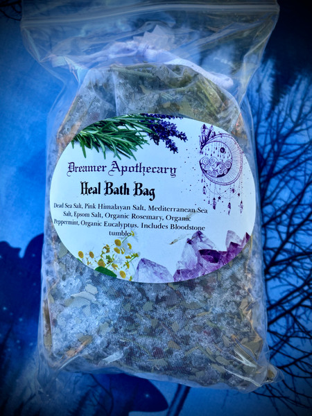Intention Bath Bags - Bath salts with herbs and crystals